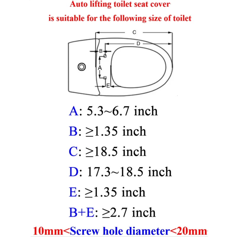 Minixi Self Lifting Toilet Seat, Non Electric,No Cleaning Required,Auto Lifting,Self Raising,Suitable for Elongated or U-Shape or V-Shape Toilet - Image 9