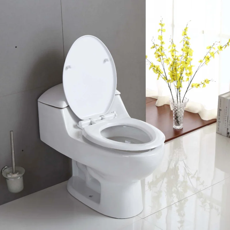 Minixi Self lifting toilet with no cleaning required,non-electric,self raising toilet,one-piece Toilet with Seat,auto lifting toilet
